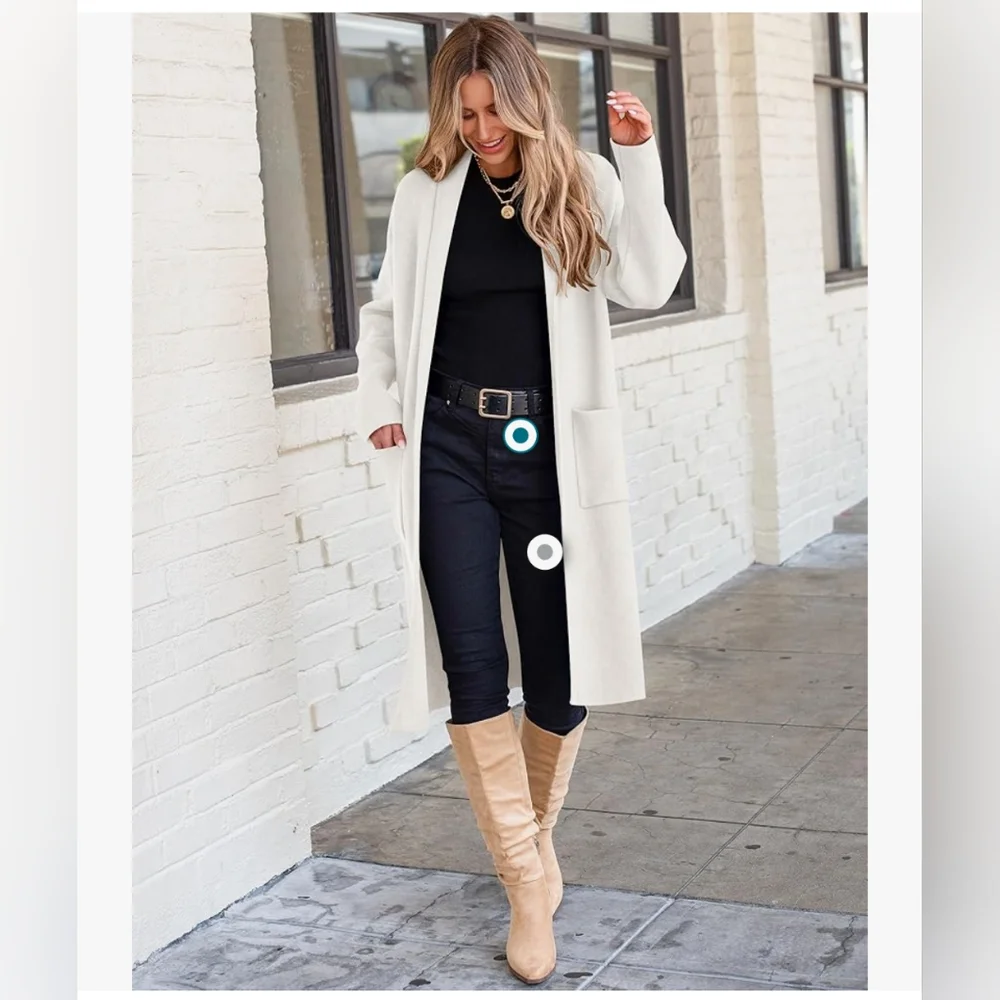 NWT Anrabess Winter White Cardigan Coat Size S Small - Picture 3 of 12